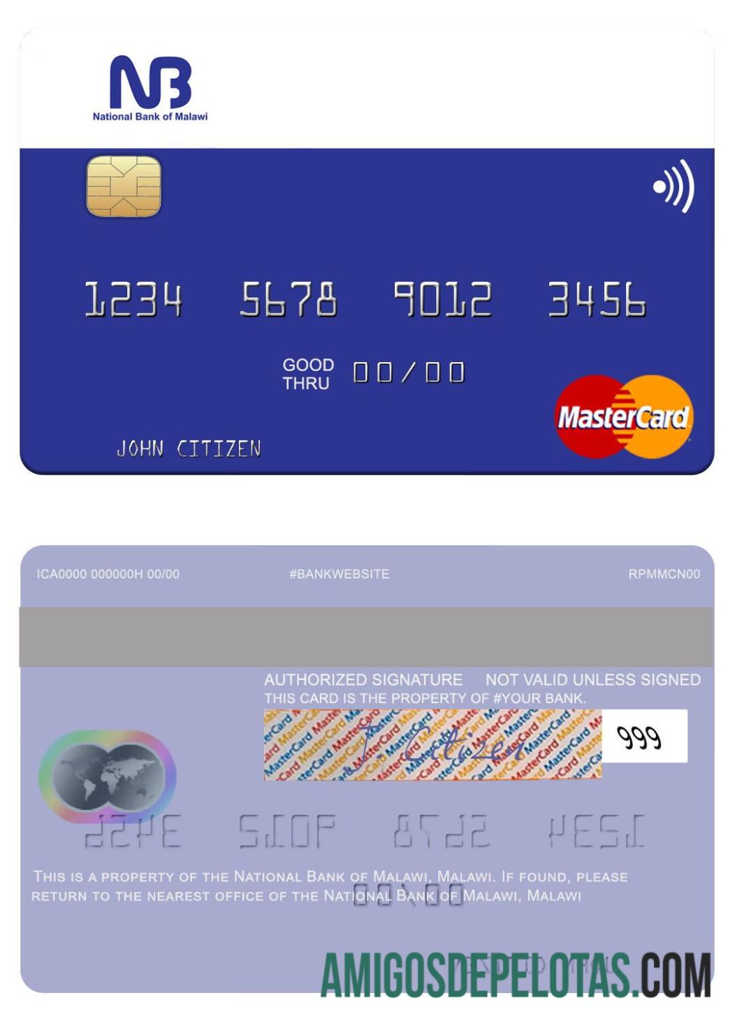 Malawi National Bank Of Malawi Mastercard download for verification
